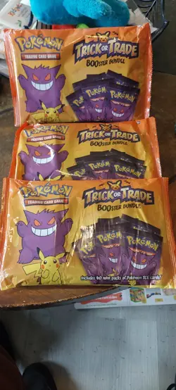 👻 Pokemon TCG BOOster Bundle Trick Or Trade 40 Mini Packs. 2022 Lot Of 3 - Image 1