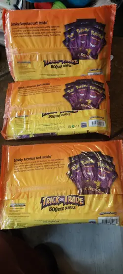 👻 Pokemon TCG BOOster Bundle Trick Or Trade 40 Mini Packs. 2022 Lot Of 3 - Image 2