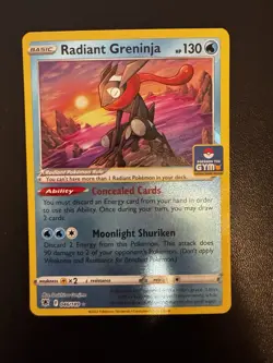 Pokemon TCG Gym Stamp Promo Radiant Greninja 046/189 Astral Radiance 046/189 - Image 1