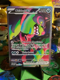 Pokemon TCG Okidogi EX Card 090/064 NM/M Shrouded Fable Set Special Illustration - Image 1