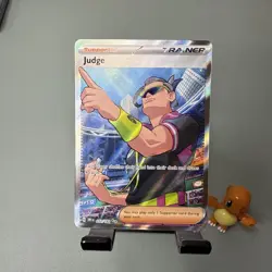 Judge 222/182 Pokemon TCG Destined Rivals Full Art Secret Rare Card NM Condition - Image 1