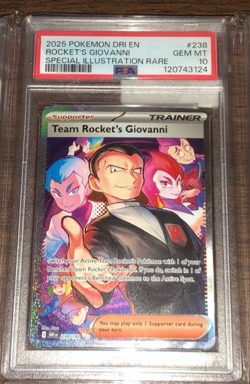 2025 Pokemon TCG Destined Rivals Team Rockets Giovanni Card 238/182 PSA 10 Team - Image 1
