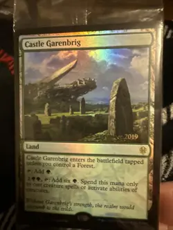 (Pre-release Foil) [NM] MTG , Throne Of Eldraine, 1 x Castle Garenbrig - Image 1