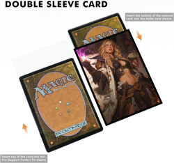 100 MTG Card Sleeves with 100 Inner Sleeves, Textured Back Art Sleeves, Fit Stan - Image 4