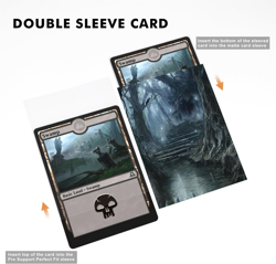 100 Card Sleeves for MTG with 100 Inner Sleeve, Textured Back Art Sleeves, Fit S - Image 4