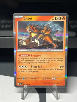 Entei Pokemon TCG Obsidian Flames Holo Rare 030/197 - Image 1