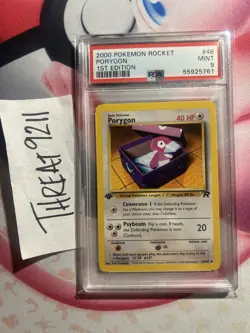 Pokemon - Team Rocket Porygon 48/82 First Edition PSA 9 - Image 1