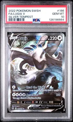 PSA 10 Lugia V 186/195 Alternate Art Silver Tempest POKEMON English Gem - Image 1