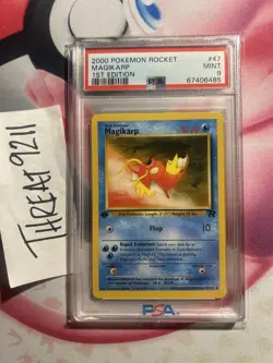 Pokemon - Team Rocket Magikarp 47/82 First Edition PSA 9 - Image 1