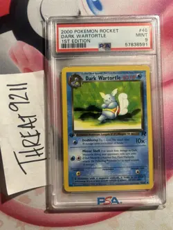 Pokemon - Team Rocket Dark Wartortle 46/82 First Edition PSA 9 - Image 1