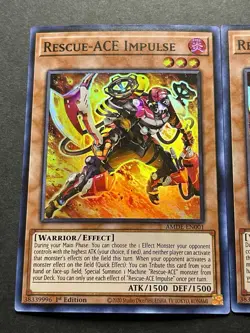 3x Rescue-Ace Impulse | AMDE-EN001 | Super Rares | NM | 1st Edition | YuGiOh! - Image 3