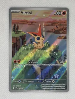Pokemon Victini #208 Black Star Promo Card Scarlet Violet Holo NM/M - Image 1