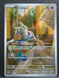 Pokemon TCG Mimikyu Promo Card 075 SV Scarlet & Violet Rare Card NM Illustration - Image 1
