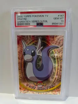 PSA 10 2000 TOPPS TV ANIMATION DRATINI FOIL CARD #147 PSA 10 - Image 1