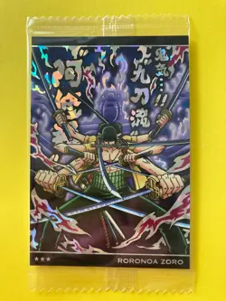 One Piece Wafers Card ZORO SR 6-18 Anime Unopened japanese - Image 1