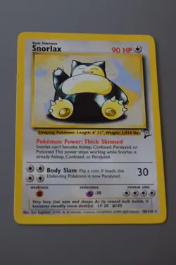 Pokemon Card Snorlax 30/130 Base Set 2 Non Holo Rare WOTC near mint - Image 1