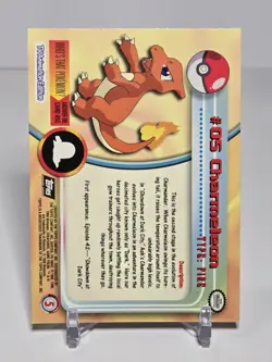 Pokemon Card Topps TV Animation Edition Charmelon #05 Holo Foil Raised Flames - Image 3