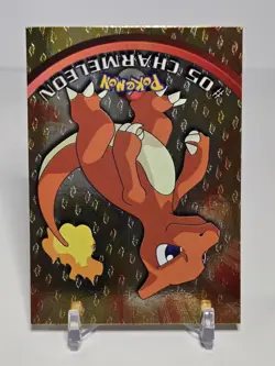 Pokemon Card Topps TV Animation Edition Charmelon #05 Holo Foil Raised Flames - Image 4