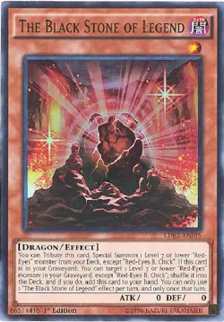 Yu-Gi-Oh Card - LDK2-ENJ05 - THE BLACK STONE OF LEGEND (ultra rare holo) - NM/Mi - Image 1