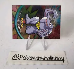 Machoke #67 - Pokemon Topps Series 1 Card *EXC* Holo - BLUE LOGO - Image 2