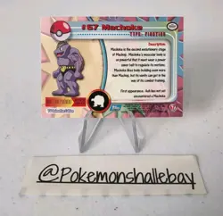 Machoke #67 - Pokemon Topps Series 1 Card *EXC* Holo - BLUE LOGO - Image 4