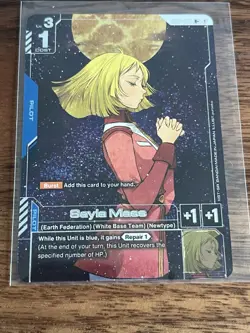 Gundam Card Game Newtype Rising Sayla Mass GD01-087 R+ Holo Foil Rare - Image 1