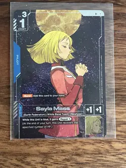 Gundam Card Game Newtype Rising Sayla Mass GD01-087 R+ Holo Foil Rare - Image 2