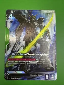 Gundam Card Game- Newtype Rising - Gundam Deathscythe GD01-025 (LR+) NM - Image 2