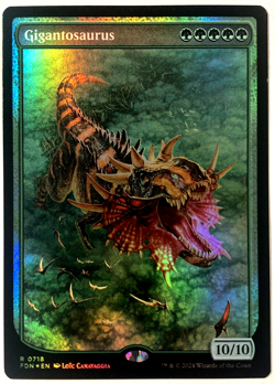 MTG Gigantosaurus (Full Art) (Foil) - Foundations (FDN) R 0718 - Image 1