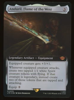 Anduril, Flame of the West - Foil - Extended Art - MTG Universes Beyond: LOTR - Image 1