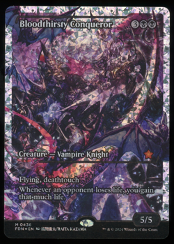 Bloodthirsty Conqueror - Fracture Foil - Showcase - MTG Foundations - RareCo - Image 1
