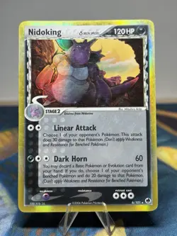 Nidoking 6/101 Delta Species Holo Rare EX Dragon Frontiers Pokemon Card MP PL - Image 1