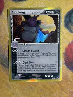 Nidoking 6/101 Delta Species Holo Rare EX Dragon Frontiers Pokemon Card MP PL - Image 2