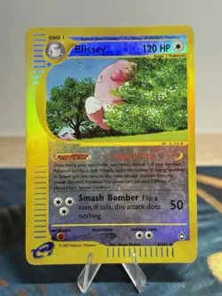 Blissey 6/147 Aquapolis 2002 Reverse Holo Rare Pokemon Card E Reader Series LP - Image 1