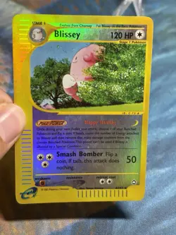 Blissey 6/147 Aquapolis 2002 Reverse Holo Rare Pokemon Card E Reader Series LP - Image 3