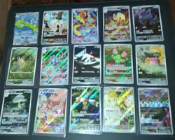 Beautiful Lot Of 15 Pokemon Cards. Full Art, AR'S, SR - Image 1