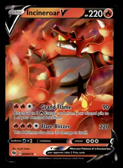 Pokemon Champion's Path #08/73 Incineroar V Ultra Rare - Image 1