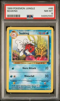 1999 POKEMON JUNGLE #46 SEAKING PSA 8 - Image 1