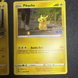 Pokemon TCG Pokeman GO Pikachu PROMO Holo & Reverse. NM - Image 4