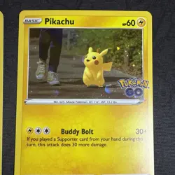 Pokemon TCG Pokeman GO Pikachu PROMO Holo & Reverse. NM - Image 5