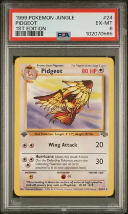 1999 POKEMON JUNGLE 1ST ED #24 PIDGEOT PSA 6 - Image 1