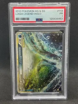 2010 PSA 1 PR POKEMON HEARTGOLD & SOULSILVER LUGIA LEGEND #113 TOP HALF - Image 1