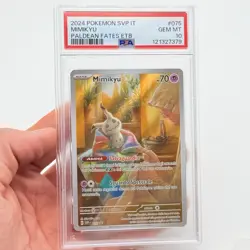 CARTA POKEMON MIMIKYU 075 PROMO ETB (2024) DESTINO DI PALDEA - ITA - PSA 10 !! - Image 2