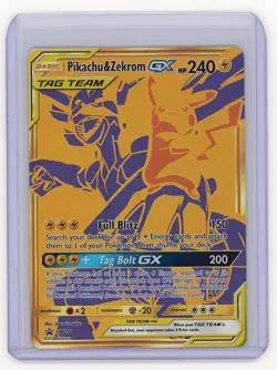 Pikachu & Zekrom GX SM248 Pokemon Sun & Moon Black Star Promo Near Mint - Image 1