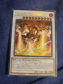 Yu-Gi-Oh TCG Trident Dragion MP24-EN147 Prismatic Secret Rare 1st Edition - Image 1