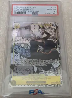 One Piece Card Trafalgar Law PSA10 Comic Parallel Serial 777 Rare - Image 1