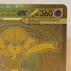 Pokemon TCG Mega Evolution Mega Gardevoir EX 187 Hyper Rare Gold Trading Card NM - Image 3