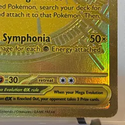 Pokemon TCG Mega Evolution Mega Gardevoir EX 187 Hyper Rare Gold Trading Card NM - Image 5