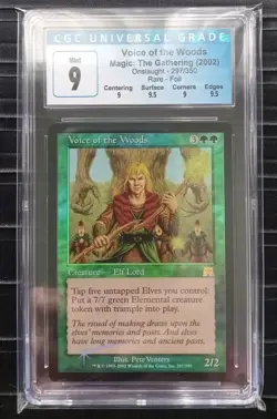 Mtg Voice of the Woods. (CGC) 9 Q++ Onslaught Rare Foil. [2002] - Image 1