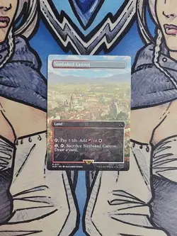 1x Sunbaked Canyon Borderless NM/M ACR MTG Magic the Gathering - Image 1